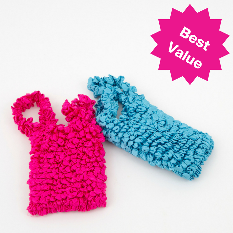 Set of Two Itty Bitty Big Bags - Pink & Blue