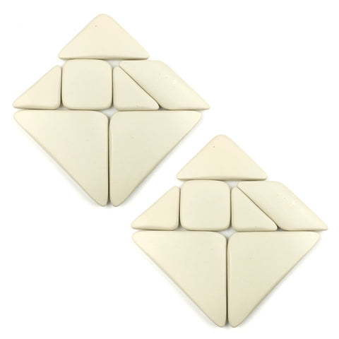 Two Sets of Pebbles Tangram Puzzle Pieces